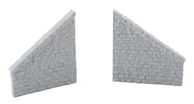 Walthers Cornerstone Railroad Bridge Stone Wing Walls - Resin Casting -- One Each Left & Right; Approximately: 3-3/4 x 7/16 x 4 9.5 x 1.1 x 10.1cm
