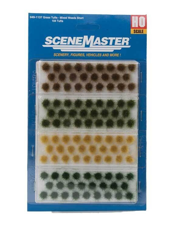 Walthers SceneMaster Short Mixed Weed Tufts pkg(104) - Height: 1/4&quot; .6cm