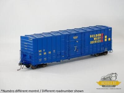 Rapido Trains HO B-100-40 Boxcar: Golden West Service - VCY #140009