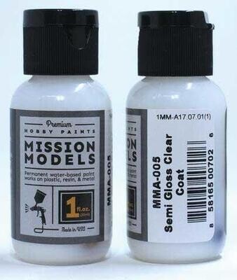 Mission Models Water-Based Acrylic Paint 1oz 29.6ml - MMA-005 Semi Gloss Clear
