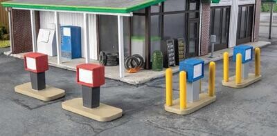 Walthers Cornerstone HO Gas Station Details - Kit