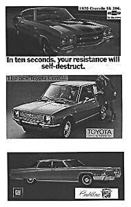 JL Innovative 1970s Automobile Signs - Set #1