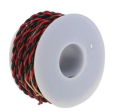 Wire Works #20 Gauge 2-Conductor Hookup Wire -- 25' (black & red)