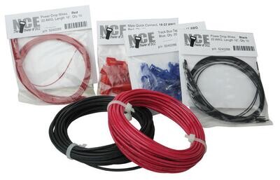 NCE DCC Layout Wiring Kit - DCC Main Bus 25' 7.6m Feeders Connectors & Wire Taps