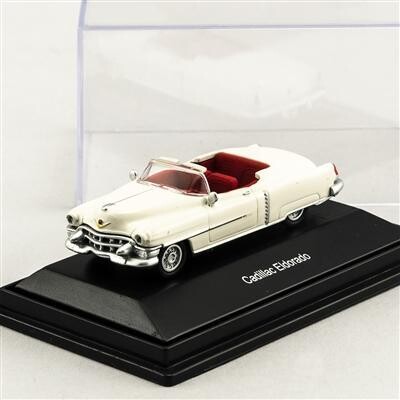 Schuco HO 1953 Cadillac Eldorado Convertible - Top Down White/Red Interior