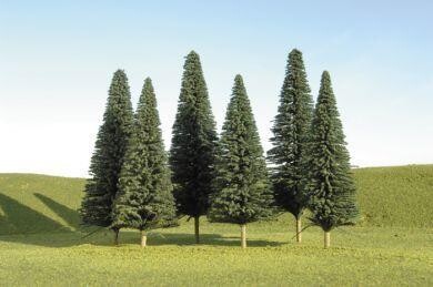 Bachmann SceneScapes - Pine Trees - 3 to 4" 7.6 to 10.2cm pkg(9)