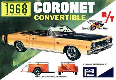 AMT 1/25 1968 Dodge Coronet Convertible with Trailer