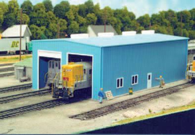 Pikestuff HO Modern 1 or 2 Stall Engine House - Kit - 5-1/2 x 11 14 x 27.9cm