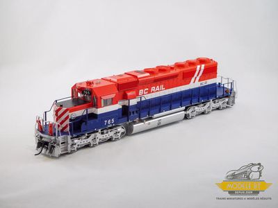 Bowser Executive HO GMD SD40-2 - w/DCC &amp; Sound - BC Rail (Hockey Stick; red white blue) : #765