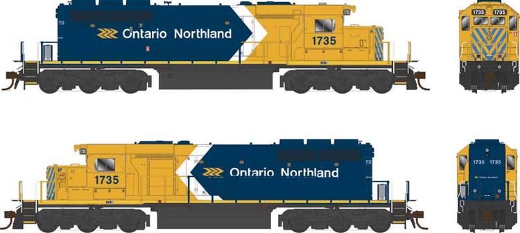 Bowser Executive HO GMD SD40-2 - w/DCC &amp; Sound - Ontario Northland : #1735