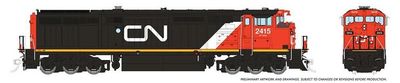 Rapido Trains HO GE Dash8-40CM w/DCC &amp; Sound - Canadian National : #2415