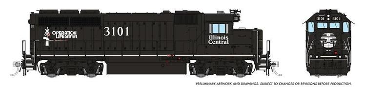 Rapido Trains HO EMD GP40 w/DCC &amp; Sound - Illinois Central : #3121