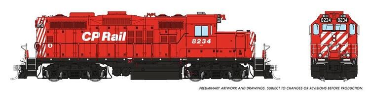 Rapido Trains HO GMD GP-9u w/DCC &amp; Sound - Canadian Pacific (No/Multimark) : #8234