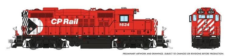 Rapido Trains HO GMD GP-9u w/DCC &amp; Sound - Canadian Pacific (Multimark) : #1634