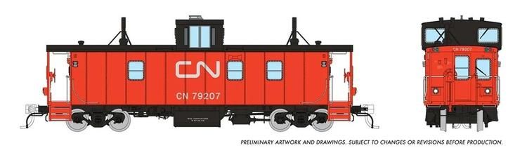 Rapido Trains HO CN Hawker Siddeley Caboose - Early - CN : #79318