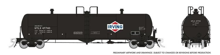 Rapido Trains HO Procor 20K gal. Tank Car: Irving Oil - UTLX #47757