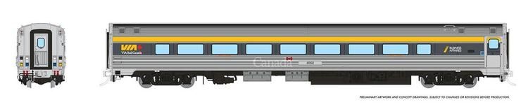 Rapido Trains HO Budd HEP2 Coach w/HEP VIA Rail #4009 Current (Gray) Scheme