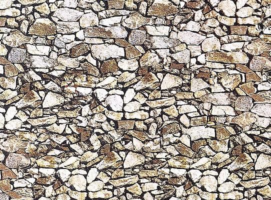 Faller HO Embossed Panel Building Material Sheet - Natural Stone