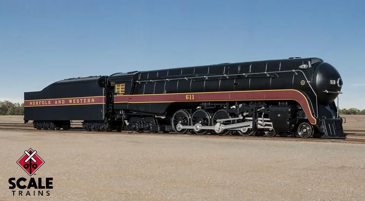 Fox Valley HO N&amp;W Class J 4-8-4 Steam w/DCC &amp; Sound - Norfolk &amp; Western &quot;Spirit of Roanoke&quot; (Post 2015) : #611