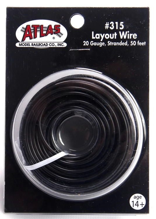 Atlas 20 AWG Stranded Wire 50&#39; - Black