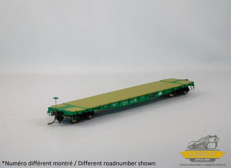 Rapido Trains HO F30A 50&#39; Flat Car : Penn Central - PC #701832