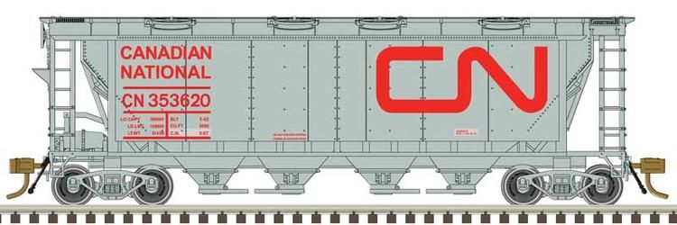 Atlas Master Line HO Slab-Side Covered Hopper - Canadian National / CN : #353641