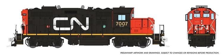 Rapido Trains HO GMD GP-9rm w/DCC &amp; Sound - Canadian National (Wet noodle) : #7007