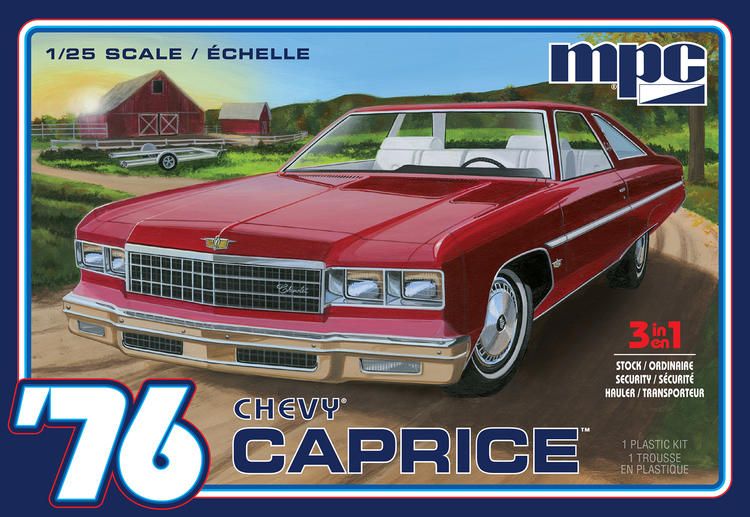 MPC 1/25 1976 Chevy Caprice with trailer (2T)