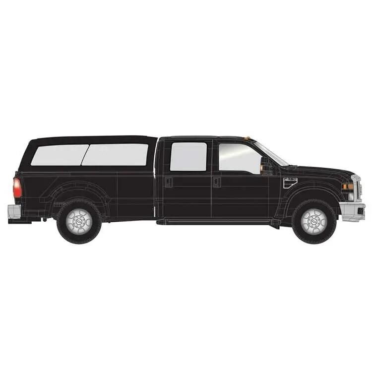 Atlas HO Ford F-350 Crew-Cab Pickup Truck - Black with Utility Cap