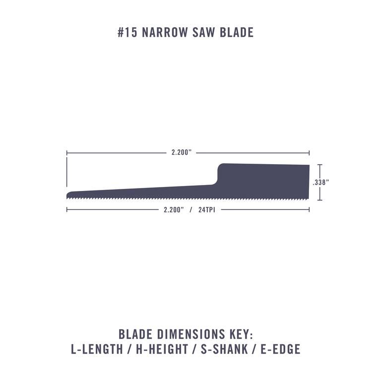 Excel #15 Narrow saw blade 5pk