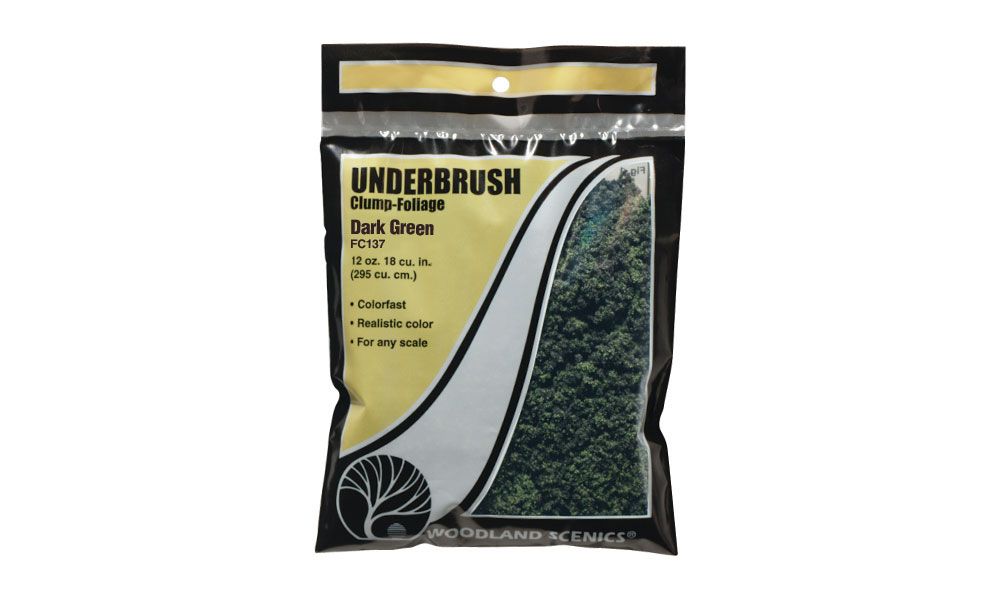 Woodland Scenics Underbrush Clump-Foliage 18 cu.in (Bag) Dark Green