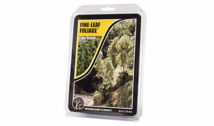 Woodland Scenics Fine Leaf Foliage - Light Green - 75 in3 (1.22 dm3)