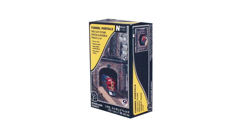 Woodland Scenics N scale Cut Stone Portals - Double Track pkg(2)