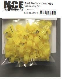 NCE Track Bus Taps - Yellow pkg(32)