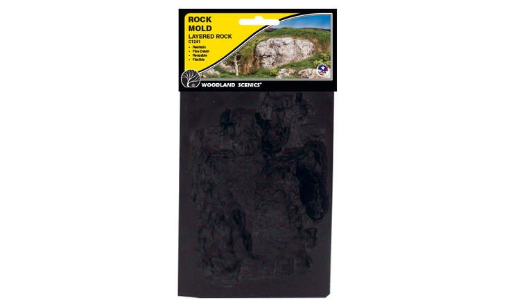 Woodland Scenics Rock Mold - Layered Rock  5 x 7&quot; 12.7 x 17.7cm