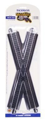 Bachmann HO E-Z Track Crossing w/Steel Rail &amp; Black Roadbed 30-Degree