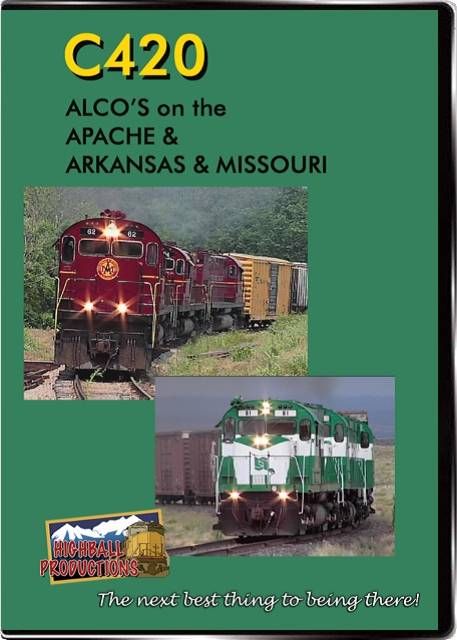 Highball Productions DVD - C420-Alcos On the Apache and the Arkansas &amp; Missouri (1 Hour)