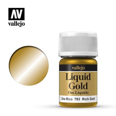 Vallejo Liquid Rich Gold (Alcohol based) 35ml.