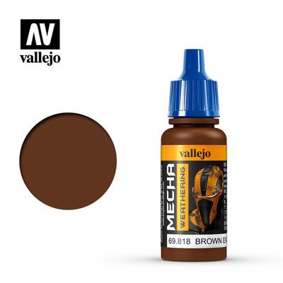 Vallejo Mecha Weathering Brown Engine Soot Matte 17ml.