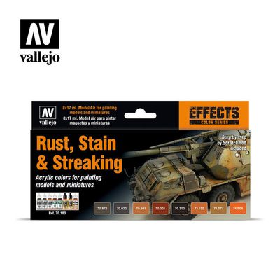 Vallejo Staining, Rust &amp; Streaking Set 8pcs.