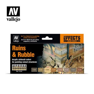 Vallejo Ruins &amp; Rubble Set 8pcs.