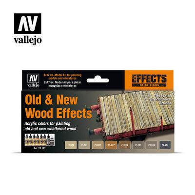 Vallejo Old &amp; New Wood Effect Set 8pcs.