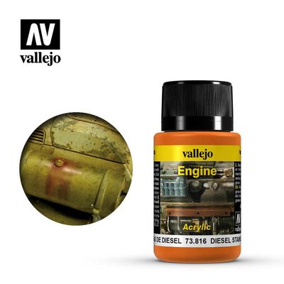 Vallejo Liquid Pigment Diesel Stains 40ml.