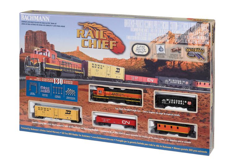 Bachmann HO Rail Chief Train Set - Burlington Northern &amp; Santa Fe