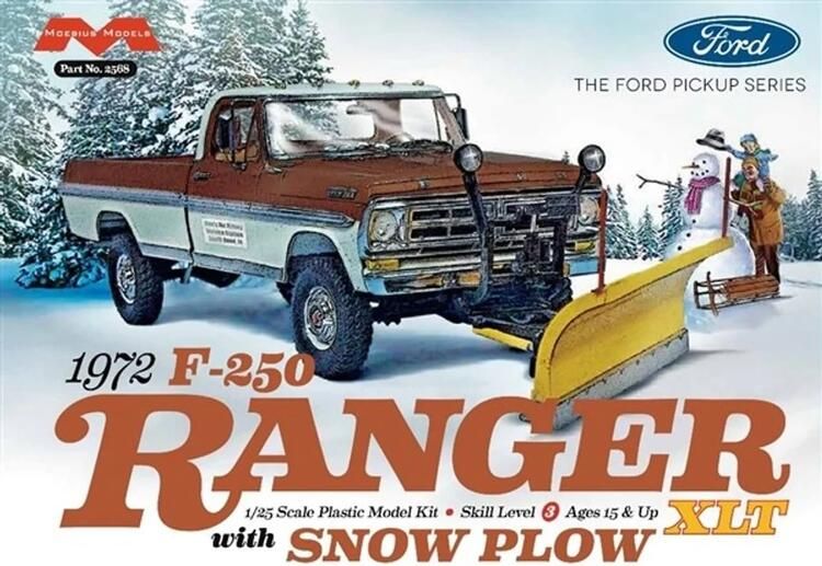 Moebius 1/25 1972 Ford F-250 Ranger w/Snow plow