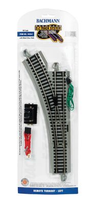 Bachmann HO E-Z Track Nickel Silver Remote Turnout - Left