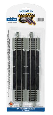 Bachmann HO E-Z Track Nickel Silver 9&quot; Straight  Rerailer 2pk