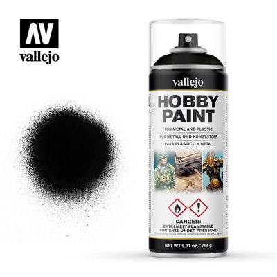 Vallejo Aerosol Black Primer 400ml.