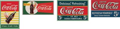 Classic Metal Works 1940s - 1950s Coca-Cola Building Mural Decals