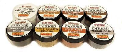 Monroe Model Colored Weathering Powder Assortment - 8 Colors Each: 1oz 28.3g